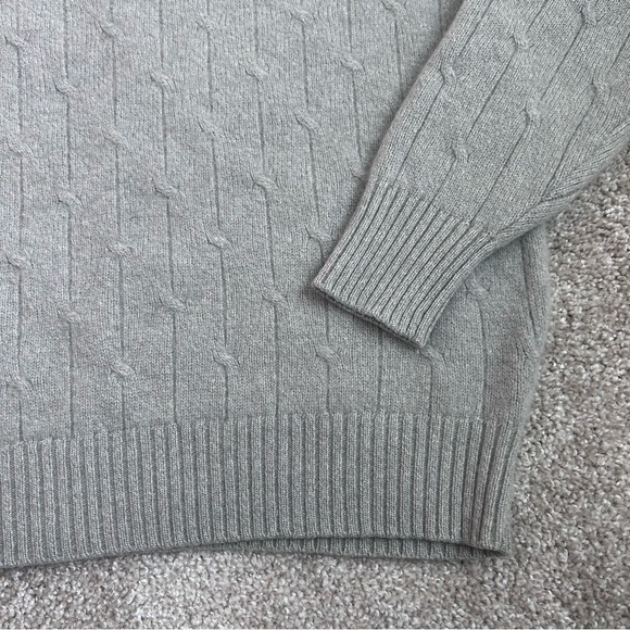 Grayson & Dunn Men’s 100% 2 Ply Cashmere Gray Crew Neck Sweater Size Large - Picture 2 of 6